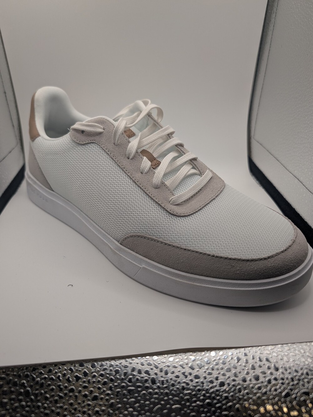 Cole Haan Grand Crosscourt Sideserve Men's White and Light Gray Low-Top Sneakers